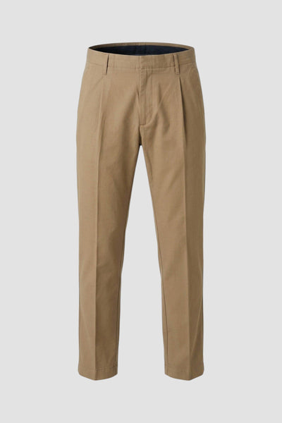 Pantalone Ben carrot in cotone tinto filo