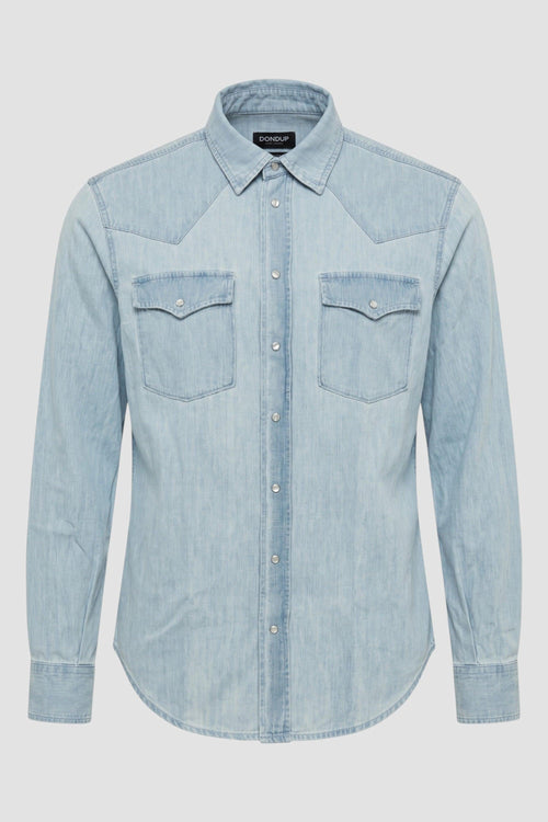Camicia texana regular in denim