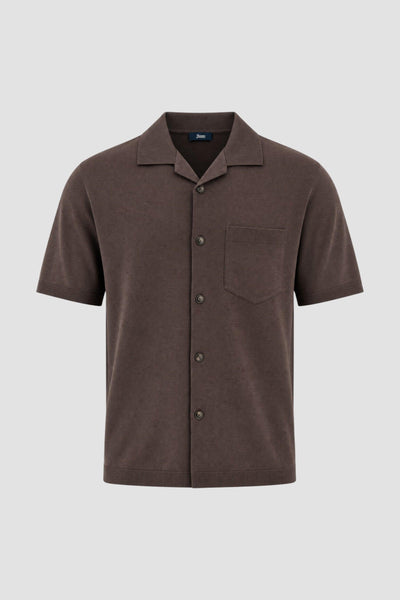 Camicia a maniche corte in jersey knit effect