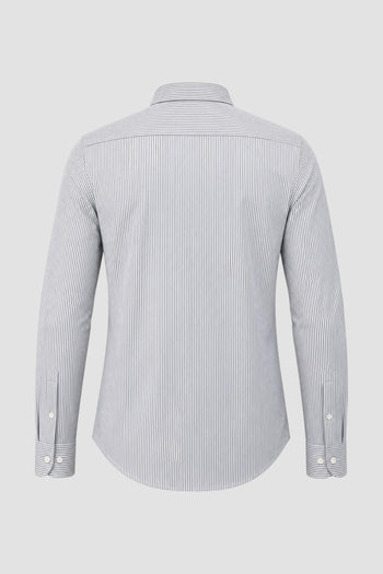 Oxford Jacquard Stripe Open Shirt - 3