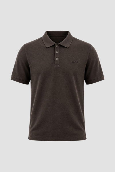Polo Mackinack in piqué di cotone elasticizzato tinta in capo