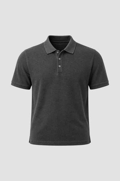 Polo Mackinack in piqué di cotone elasticizzato tinta in capo