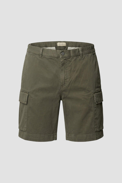 Bermuda cargo in twill di cotone tinti in capo