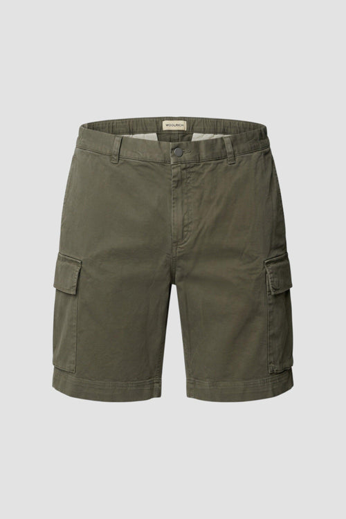 Bermuda cargo in twill di cotone tinti in capo