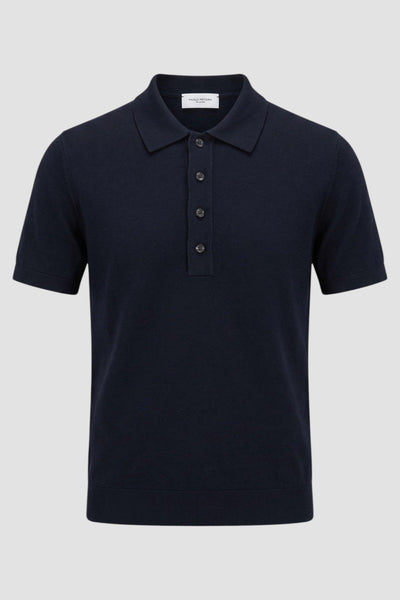 Maglia a polo in seta e cotone