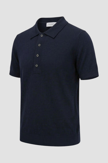Maglia a polo in seta e cotone - 2