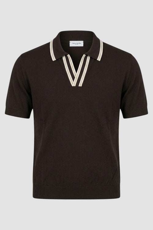 Maglia a polo in seta e cotone