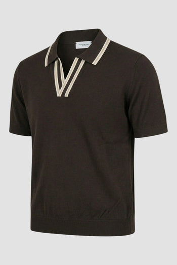 Maglia a polo in seta e cotone - 2