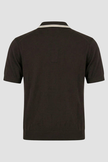Maglia a polo in seta e cotone - 3