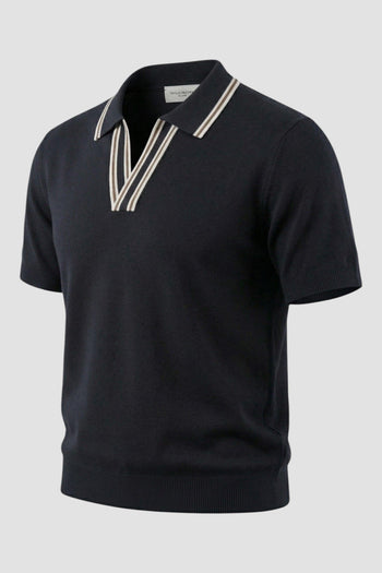 Maglia a polo in seta e cotone - 2