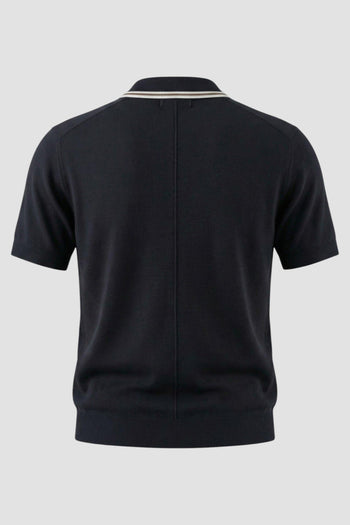 Maglia a polo in seta e cotone - 3