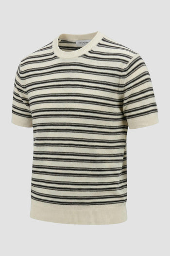 Maglia girocollo in seta a righe - 2