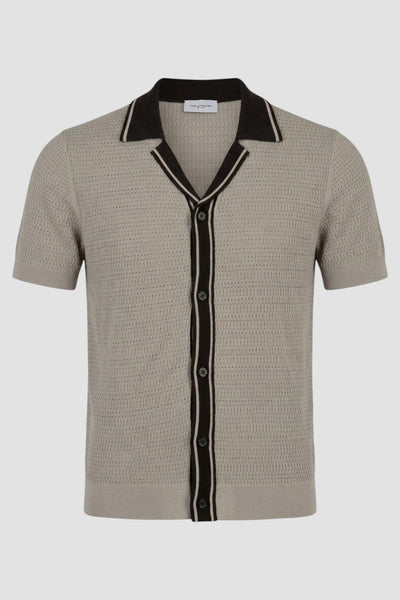 Camicia in maglia a punto diagonale