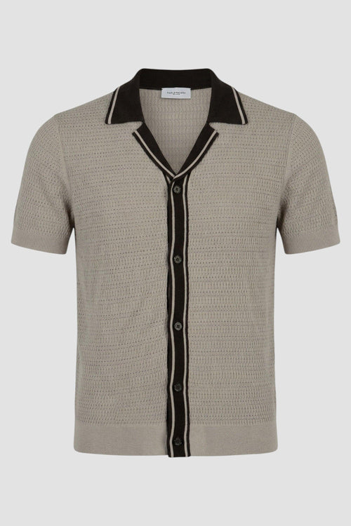 Camicia in maglia a punto diagonale