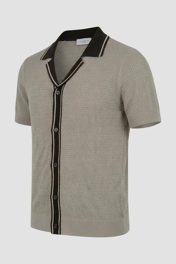 Camicia in maglia a punto diagonale - 2