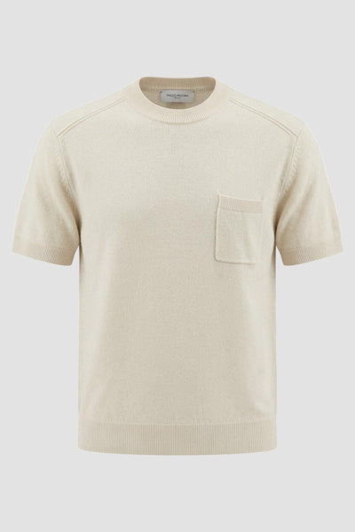 Maglia girocollo in seta bouclé