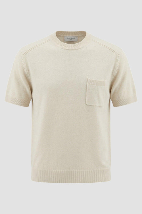 Maglia girocollo in seta bouclé