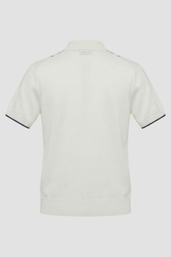 Maglia a polo in cotone con motivo argyle - 3