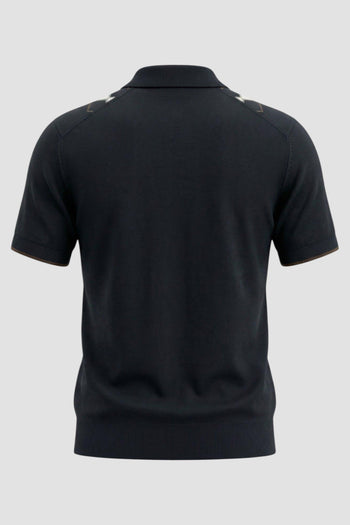 Maglia a polo in cotone con motivo argyle - 3