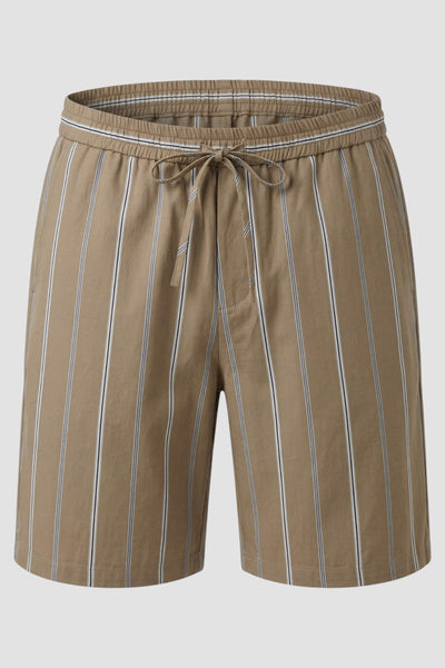 Bermuda con cintura elastica in cotone a righe