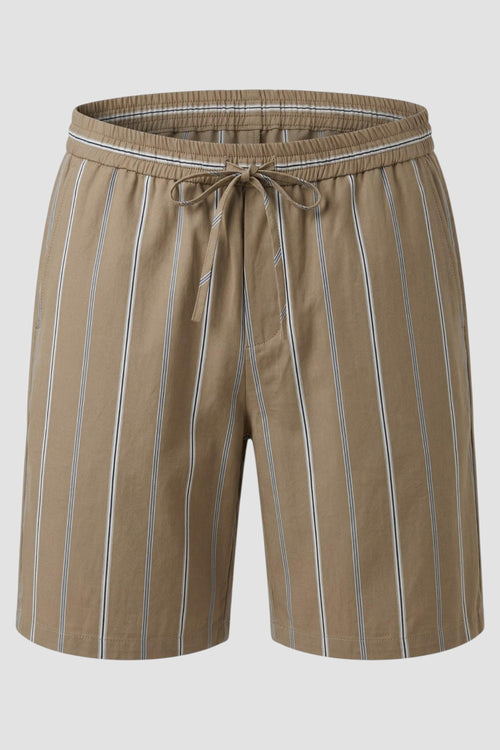 Bermuda con cintura elastica in cotone a righe
