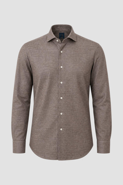 Camicia in cotone e lino