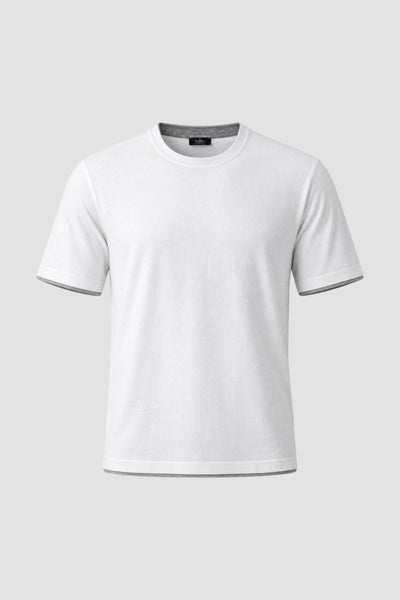 T-shirt con profili a contrasto