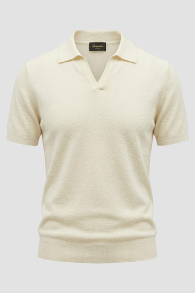 Polo in maglia con scollo a V