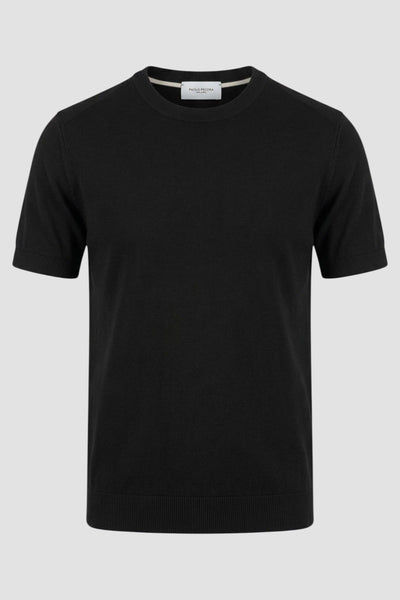 Maglia girocollo in seta e cotone
