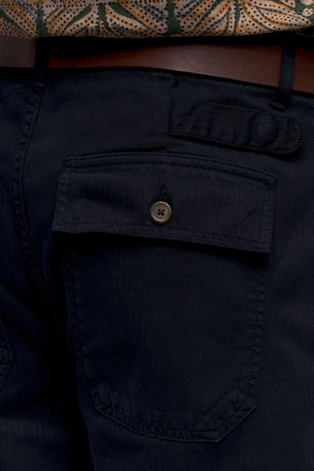 Pantalne Milton Herringbone Blu Scuro Uomo - 2