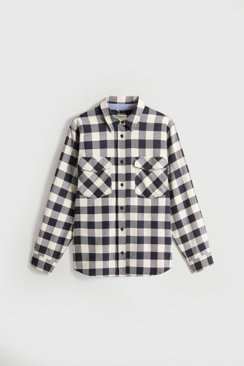 Camicia In Flanella Buffalo Check Bianco/nero Donna - 5