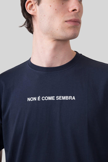 T-shirt "non è Come Sembra" Blu Navy Uomo - 2