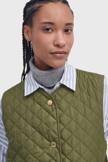 Gilet Trapuntato Lorelei Verde Oliva Donna - 4