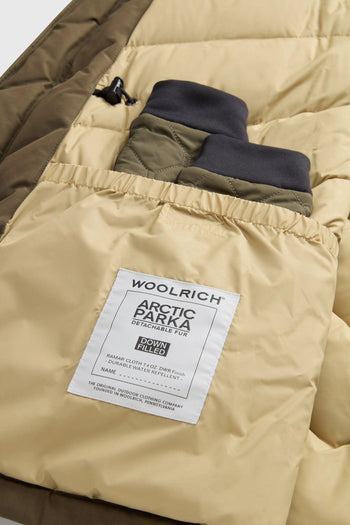 Arctic Parka In Ramar Cloth Con Pelliccia Removibile Verde Militare Uomo - 5