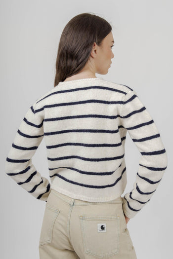 Cardigan Lea Bianco/blu Donna - 5
