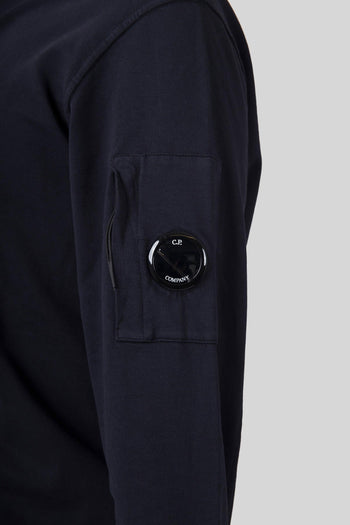 Felpa Light Fleece Crewneck Blu Scuro Uomo - 4