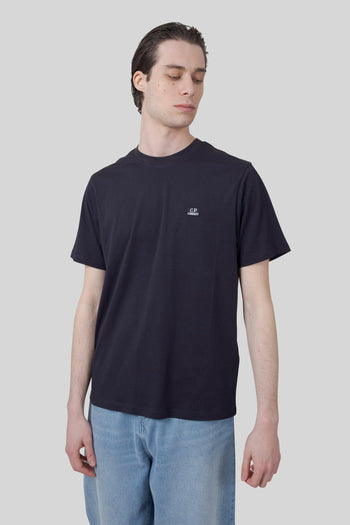 T-shirt 30/1 Jersey Logo Patch Blu Uomo - 3