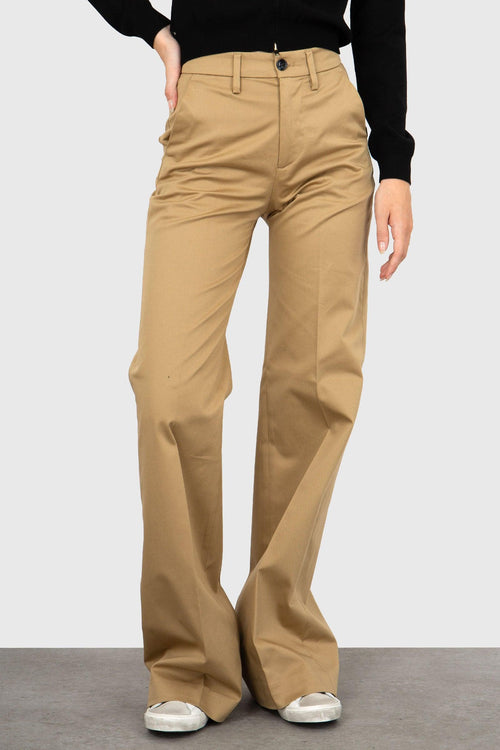 Pantalone Palazzo Misa Khaki Donna