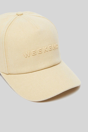 Max Mara Cappello Baseball In Canvas Avorio Donna - 3