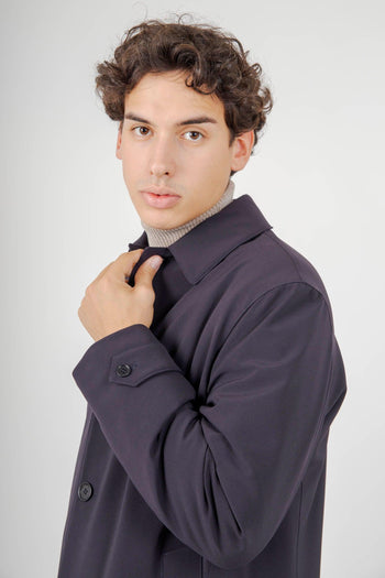 Impermeabile Perfetto Blu Navy Uomo - 4