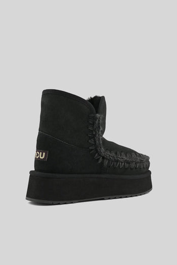 Platform Boot Suede Nero Donna - 3