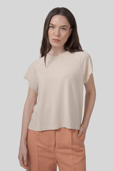 T-shirt Lyocell Tricia Beige Chiaro Donna