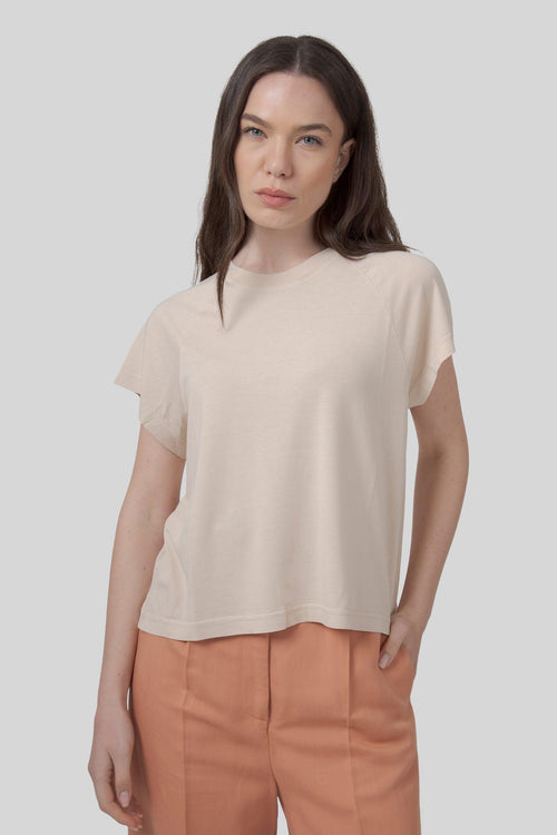 T-shirt Lyocell Tricia Beige Chiaro Donna