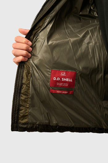 D.d. Shell Short Down Jacket Verde Militare Uomo - 6