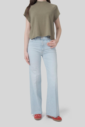 Jeans The Hustler Roller Skimp Fray Blu Chiaro Donna - 8