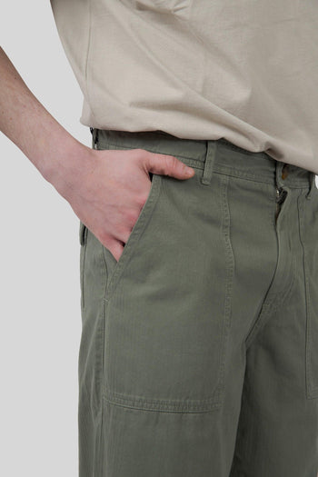 Pantalone Milton Herringbone Verde Uomo - 6