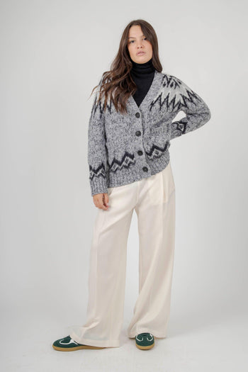 Cardigan Jacquard Perla Donna - 2