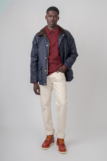 Polo In Lana Shetland Bordeaux Uomo - 2