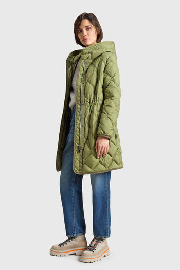 Parka Heritage Con Cappuccio Verde Militare Donna - 4