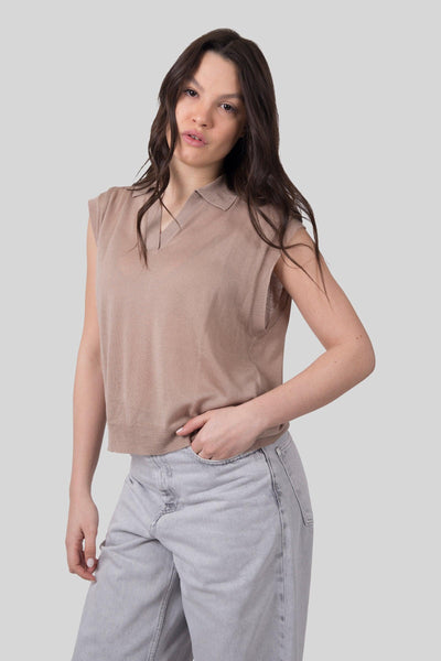 Maglia Magali Taupe Donna